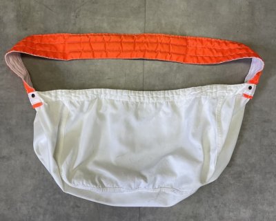 画像4: 70'S UNKNOWN プリント無し ニュースペーパーバッグ オフホワイト/オレンジ (VINTAGE)