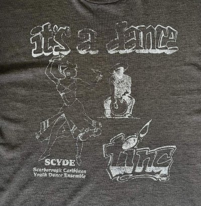 画像3: 90'S IT'S A DANCE シングルステッチ 半袖 Tシャツ フェードブラック カナダ製 (VINTAGE)