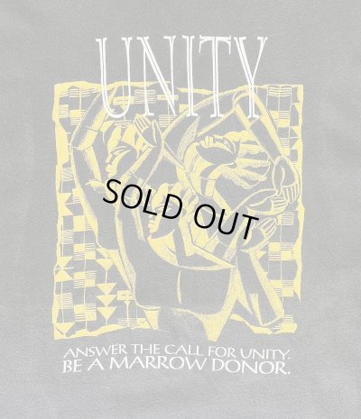 画像3: 90'S UNITY シングルステッチ 両面プリント 半袖 Tシャツ ブラック USA製 (VINTAGE)