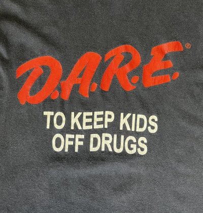 画像3: 90'S D.A.R.E. シングルステッチ 半袖 Tシャツ ブラック (VINTAGE)