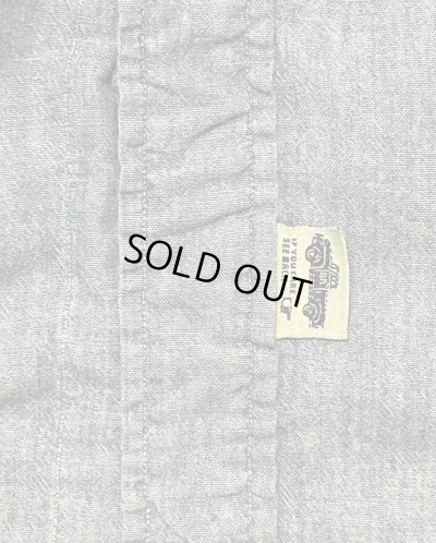 画像4: 90'S RRL 初期 三ツ星タグ シャンブレー マチ付き バンドカラーシャツ ブルー (VINTAGE)
