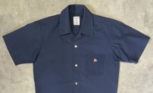 他の写真1: 70'S MANHATTAN 半袖 オープンカラーシャツ ネイビー (VINTAGE)