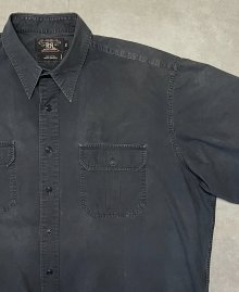 他の写真2: 90'S RRL 三ツ星タグ ポプリン 半袖 ワークシャツ ブラック (VINTAGE)
