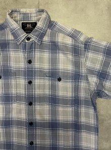 他の写真2: 90'S RRL 三ツ星タグ ライトフランネル 半袖 ワークシャツ チェック柄 (VINTAGE)