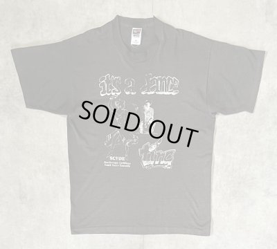 画像1: 90'S IT'S A DANCE シングルステッチ 半袖 Tシャツ フェードブラック カナダ製 (VINTAGE)