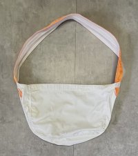 70'S UNKNOWN プリント無し ニュースペーパーバッグ オフホワイト/オレンジ (VINTAGE)