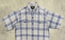 他の写真1: 90'S RRL 三ツ星タグ ライトフランネル 半袖 ワークシャツ チェック柄 (VINTAGE)
