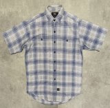 90'S RRL 三ツ星タグ ライトフランネル 半袖 ワークシャツ チェック柄 (VINTAGE)