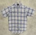 画像1: 90'S RRL 三ツ星タグ ライトフランネル 半袖 ワークシャツ チェック柄 (VINTAGE) (1)