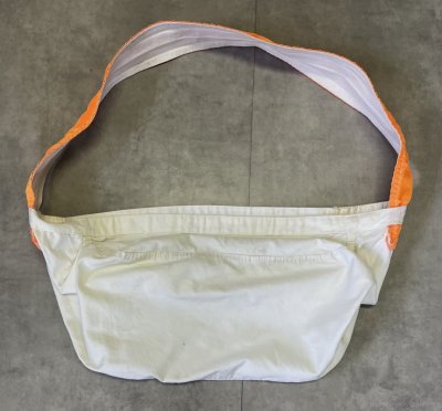 画像6: 70'S UNKNOWN プリント無し ニュースペーパーバッグ オフホワイト/オレンジ (VINTAGE)