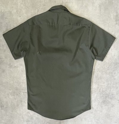 画像3: 70'S SEARS "PERMA-PREST" 半袖 ワークシャツ オリーブ (VINTAGE)