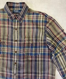 他の写真2: 90'S RALPH LAUREN リネン/シルク 2WAYシャツ チェック柄 (VINTAGE)