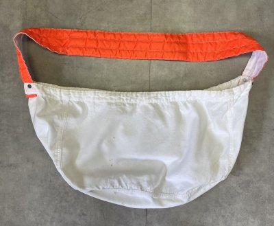 画像3: 70'S UNKNOWN プリント無し ニュースペーパーバッグ オフホワイト/オレンジ (VINTAGE)