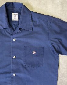 他の写真2: 70'S MANHATTAN 半袖 オープンカラーシャツ ネイビー (VINTAGE)