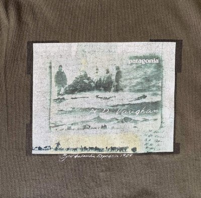画像5: 90'S PATAGONIA "BENEFICIAL T'S" バックプリント 長袖 Tシャツ カーキ USA製 (VINTAGE)