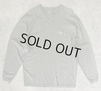 00'S PATAGONIA  x LOTUS DESIGNS "BENEFICIAL T'S" 両面ロゴ刺繍 長袖 Tシャツ オリーブ (VINTAGE)