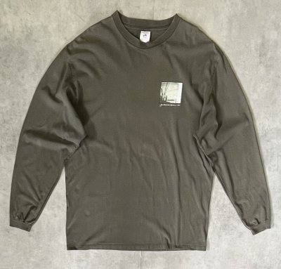 画像1: 90'S PATAGONIA "BENEFICIAL T'S" バックプリント 長袖 Tシャツ カーキ USA製 (VINTAGE)