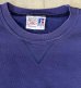 画像3: 90'S RUSSELL ATHLETIC "HIGH COTTON" 前V&脇の下ガゼット付き クルーネック スウェットシャツ ナス紺 USA製 (VINTAGE) (3)