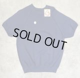 80'S GEARING UP ラグランスリーブ クルーネック 半袖 スウェットシャツ ネイビー (DEADSTOCK)