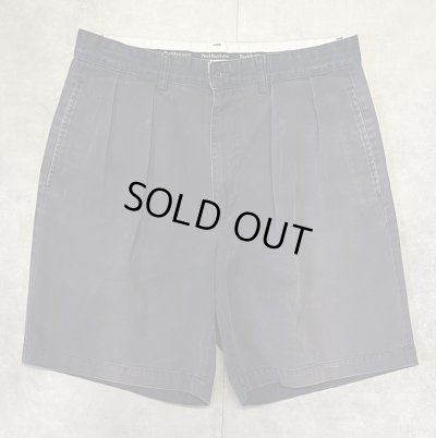 画像1: 90'S RALPH LAUREN "TYLER SHORT" ツープリーツ チノショーツ フェードネイビー (VINTAGE)