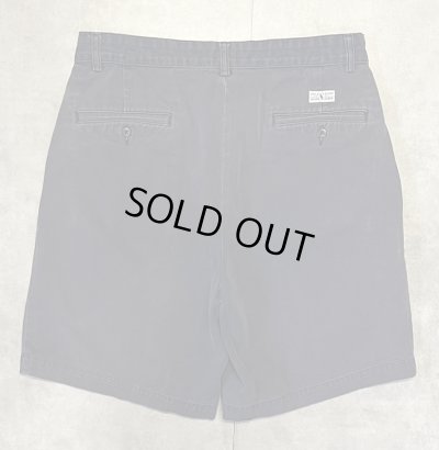 画像4: 90'S RALPH LAUREN "TYLER SHORT" ツープリーツ チノショーツ フェードネイビー (VINTAGE)