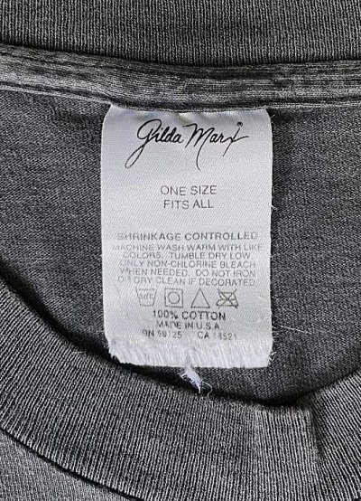 画像2: 90'S GILDA MARX シングルステッチ 半袖 Tシャツ フェードブラック USA製 (VINTAGE)