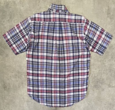 画像4: 70'S BROOKS BROTHERS 6ボタン 半袖 マドラスチェック BDシャツ (VINTAGE)