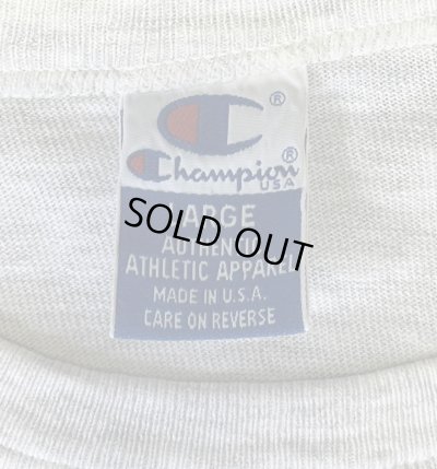 画像2: 90'S CHAMPION 青タグ シングルステッチ 半袖 Tシャツ アッシュグレー USA製 (VINTAGE)
