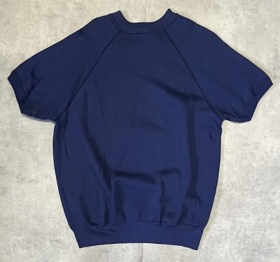 画像5: 80'S GEARING UP ラグランスリーブ クルーネック 半袖 スウェットシャツ ネイビー (DEADSTOCK)