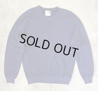 90'S RUSSELL ATHLETIC "HIGH COTTON" 前V&脇の下ガゼット付き クルーネック スウェットシャツ ナス紺 USA製 (VINTAGE)