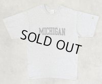 90'S THE COTTON EXCHANGE "MICHIGAN" シングルステッチ 半袖 Tシャツ ヘザーグレー USA製 (VINTAGE)