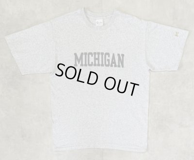 画像1: 90'S THE COTTON EXCHANGE "MICHIGAN" シングルステッチ 半袖 Tシャツ ヘザーグレー USA製 (VINTAGE)