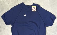 他の写真1: 80'S GEARING UP ラグランスリーブ クルーネック 半袖 スウェットシャツ ネイビー (DEADSTOCK)