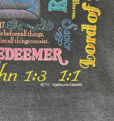 画像3: 90'S CALIFORNIA CASUALS シングルステッチ 半袖 Tシャツ フェードブラック (VINTAGE)