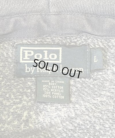 画像2: 90'S RALPH LAUREN ダブルジップ スウェットパーカー フェードネイビー (VINTAGE)