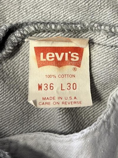 画像2: 80'S LEVIS 501 デニム 先染めグレー W36L30 USA製 (VINTAGE)