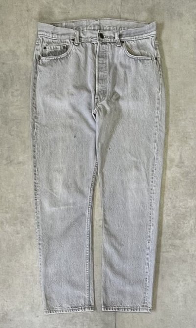 画像1: 80'S LEVIS 501 デニム 先染めグレー W36L30 USA製 (VINTAGE)