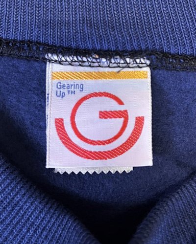 画像2: 80'S GEARING UP ラグランスリーブ クルーネック 半袖 スウェットシャツ ネイビー (DEADSTOCK)