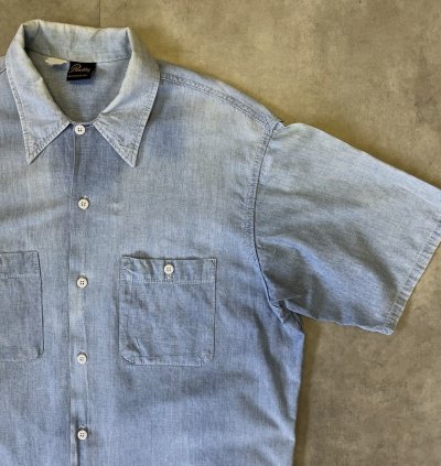 画像3: 80'S PRENTISS コットン100% シャンブレーシャツ フェードブルー USA製 (VINTAGE)
