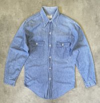 70'S BIG MAC コットン100% シャンブレーシャツ ブルー USA製 (VINTAGE)