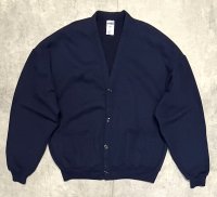 90'S JERZEES スウェット カーディガン 無地 ネイビー (MINT CONDITION)