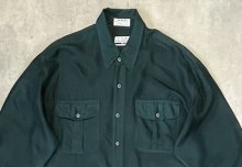 他の写真1: CLUB INTERNATIONAL シルク100% 長袖 シャツ ダークグリーン (VINTAGE)