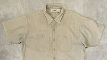 他の写真1: 90'S LL Bean "COOL WEAVE" コットン 半袖 ボックスシャツ ベージュ USA製 (VINTAGE)