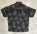 画像4: 90'S PERRY ELLIS シルク/リネン 半袖 シャツ ブラック/ホワイト 総柄 (VINTAGE) (4)