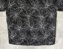 他の写真2: 90'S PERRY ELLIS シルク/リネン 半袖 シャツ ブラック/ホワイト 総柄 (VINTAGE)