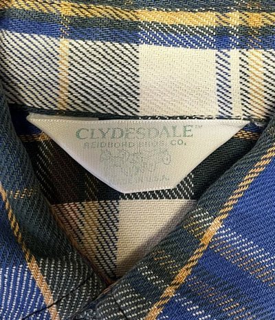 画像2: 80'S CLYDESDALE 三角タグ フランネル ワークシャツ チェック柄 USA製 (VINTAGE)