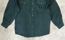 他の写真2: CLUB INTERNATIONAL シルク100% 長袖 シャツ ダークグリーン (VINTAGE)