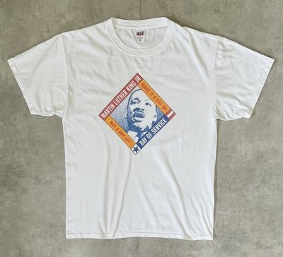 画像1: 90'S MARTIN LUTHER KING JR "キング牧師" 半袖 Tシャツ ホワイト (VINTAGE)