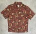 画像1: 00'S LL Bean コットン 半袖 オープンカラーシャツ 総柄 (VINTAGE) (1)