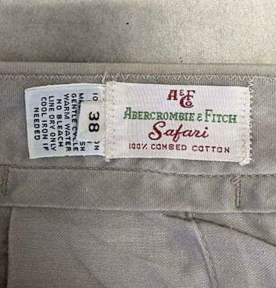 画像2: 70'S ABERCROMBIE & FITCH "SAFARI" チノパンツ TALONアルミジップ ベージュ (VINTAGE)